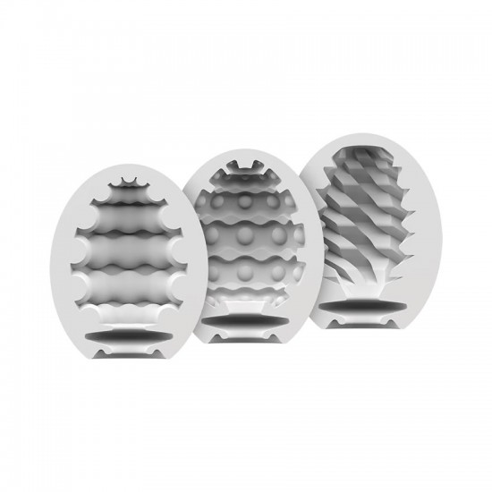 Satisfyer eggs 3er set riffle bubble fierce masturbator inlay