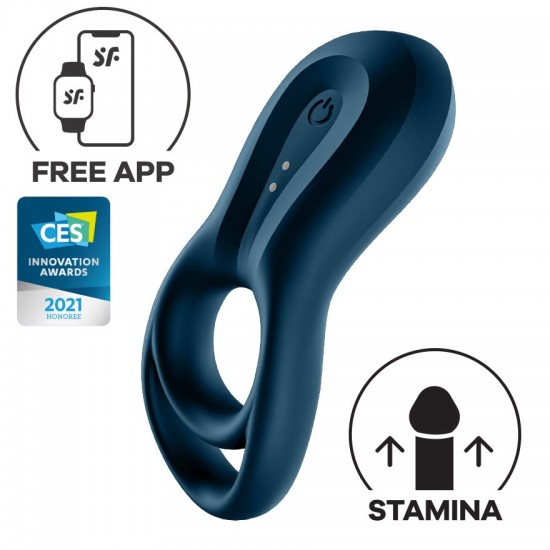 Satisfyer epic duo blue ring vibrator first viewakqmrq2ikorsw